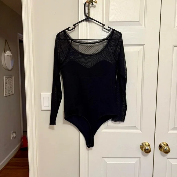 Abercrombie Sheer Mesh Long Sleeve Body Suit Size Large - Picture 6 of 8